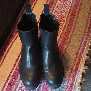 DL1961 Black Leather Ankle Boots